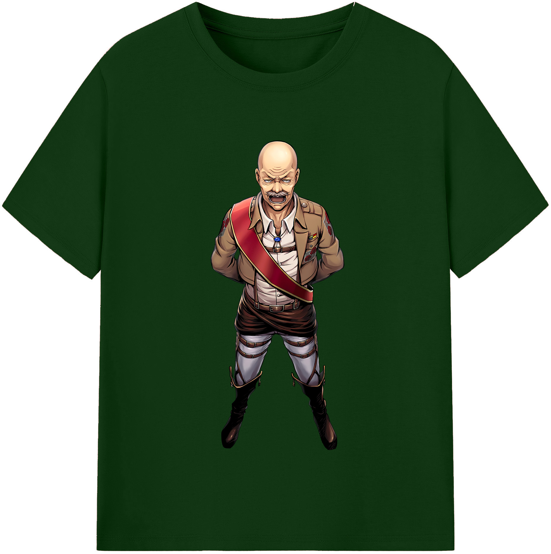 （画像用） 進撃の巨人 ドット·ピクシス Attack on Titan Dot Pixis 綿100％半袖Tシャツ（フロントプリント）